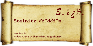 Steinitz Ádám névjegykártya